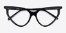 Siamese Black AcetateEyeglass Frames from EyeBuyDirect, Closed View