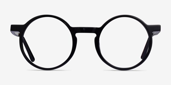 Script Black Acetate Eyeglass Frames