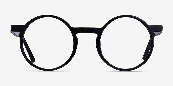 Script Black Acetate Eyeglass Frames