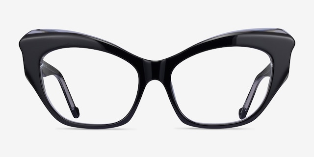 Role Black AcetateEyeglass Frames from EyeBuyDirect, Front View