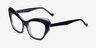 Role Black AcetateEyeglass Frames from EyeBuyDirect, Angle View