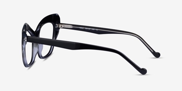 Role Black AcetateEyeglass Frames from EyeBuyDirect, Side View
