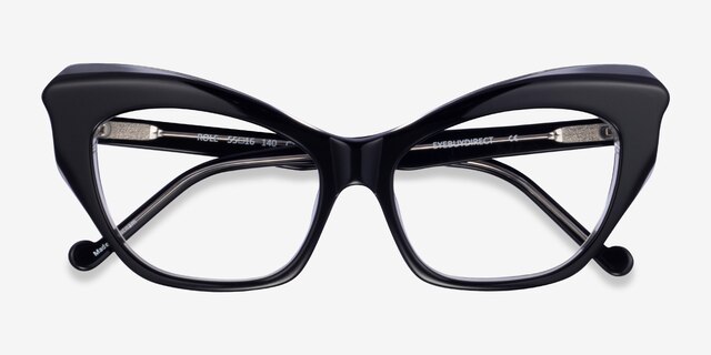 Role Black AcetateEyeglass Frames from EyeBuyDirect, Closed View