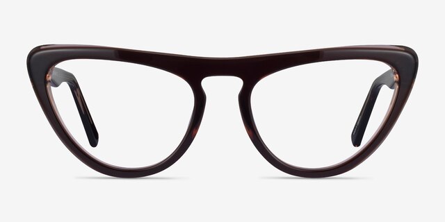 Korat Burgundy AcetateEyeglass Frames from EyeBuyDirect, Front View