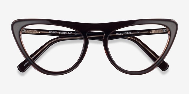 Korat Burgundy AcetateEyeglass Frames from EyeBuyDirect, Closed View