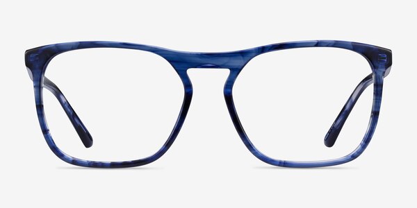 Amra Blue Striped Acétate Montures de lunettes de vue