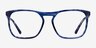Amra Blue Striped AcetateEyeglass Frames from EyeBuyDirect, Front View