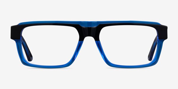 Sid Black Clear Blue Acétate Montures de lunettes de vue