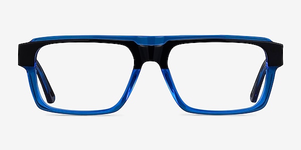 Sid Black Clear Blue Acétate Montures de lunettes de vue