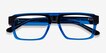 Sid Black Clear Blue AcetateEyeglass Frames from EyeBuyDirect, Closed View