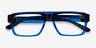 Sid Black Clear Blue AcetateEyeglass Frames from EyeBuyDirect, Closed View