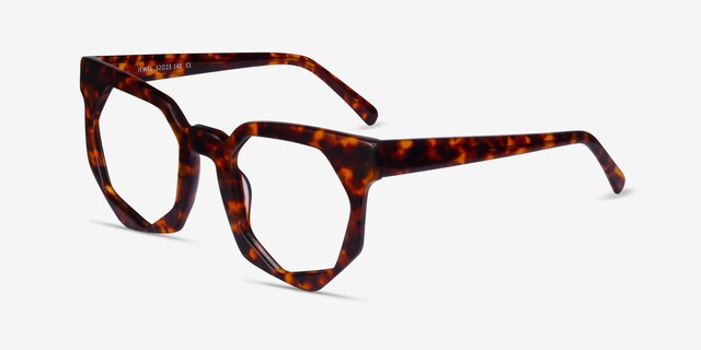 Jewel Tortoise AcetateEyeglass Frames from EyeBuyDirect, Angle View