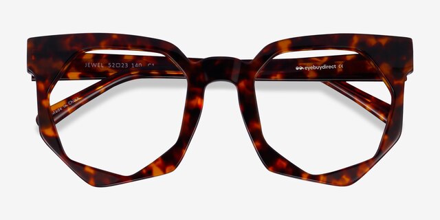 Jewel Tortoise AcetateEyeglass Frames from EyeBuyDirect, Closed View
