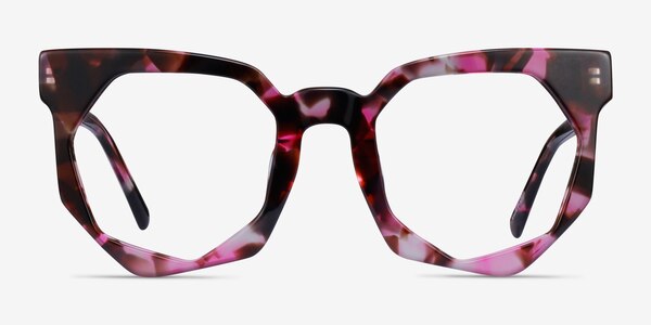 Jewel Pink Tortoise Acétate Montures de lunettes de vue