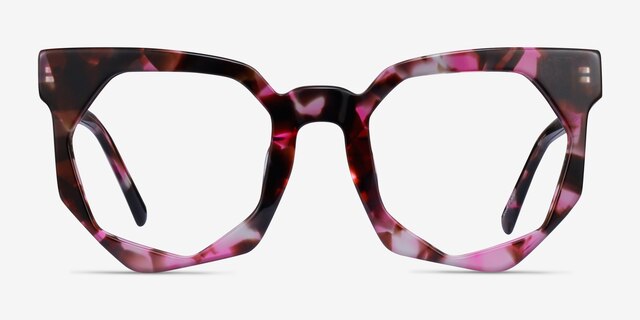 Jewel Pink Tortoise AcetateEyeglass Frames from EyeBuyDirect, Front View