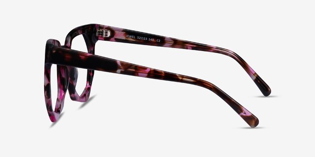 Jewel Pink Tortoise AcetateEyeglass Frames from EyeBuyDirect, Side View