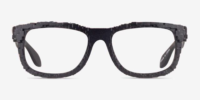 Novelty Black PlasticEyeglass Frames from EyeBuyDirect, Front View
