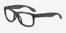 Novelty Black PlasticEyeglass Frames from EyeBuyDirect, Angle View