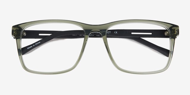 Bet Clear Olive AcetateEyeglass Frames from EyeBuyDirect, Closed View
