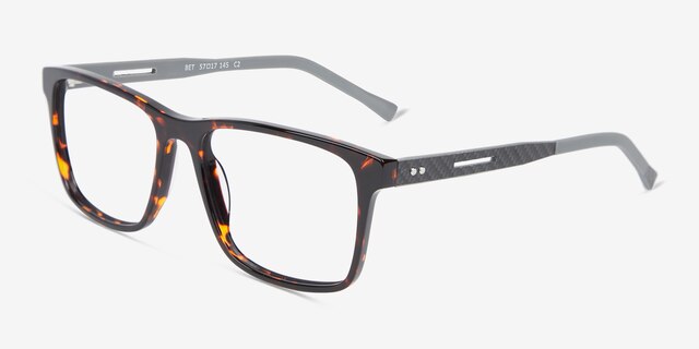 Bet Tortoise AcetateEyeglass Frames from EyeBuyDirect, Angle View