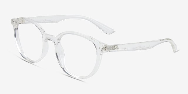 Endorphin Clear PlasticEyeglass Frames from EyeBuyDirect, Angle View