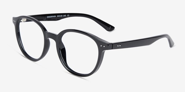 Endorphin Black PlasticEyeglass Frames from EyeBuyDirect, Angle View