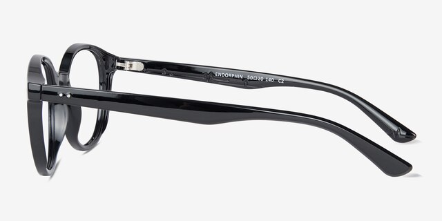 Endorphin Black PlasticEyeglass Frames from EyeBuyDirect, Side View