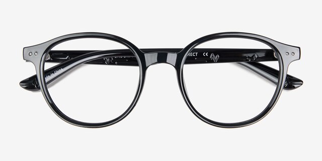 Endorphin Black PlasticEyeglass Frames from EyeBuyDirect, Closed View
