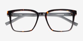 Mod Tortoise Gray Acétate Montures de lunettes de vue d'EyeBuyDirect, Vue Rapprochée