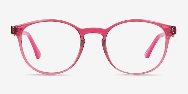 Boss Clear Pink Plastic Eyeglass Frames