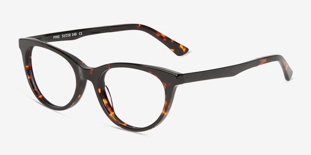 Ping Tortoise AcetateEyeglass Frames from EyeBuyDirect, Angle View