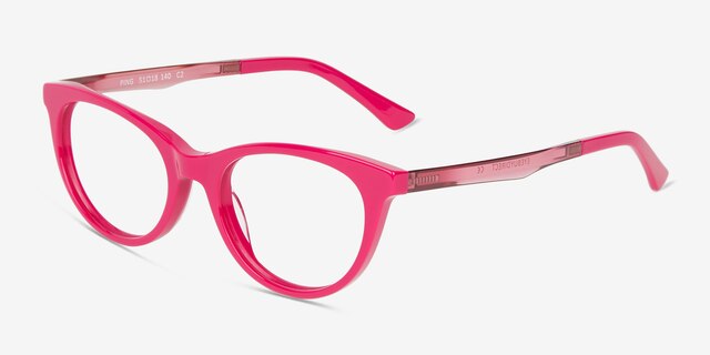 Ping Pink AcetateEyeglass Frames from EyeBuyDirect, Angle View