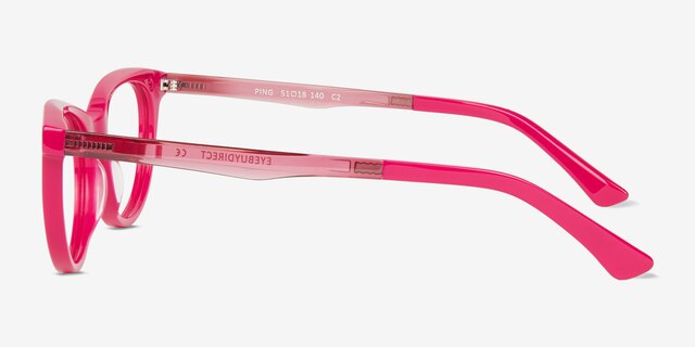 Ping Pink AcetateEyeglass Frames from EyeBuyDirect, Side View