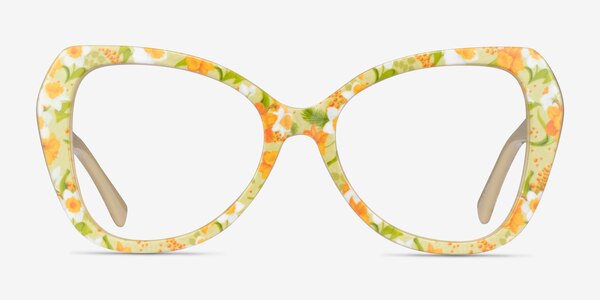 Superbloom Yellow Floral Acetate Eyeglass Frames