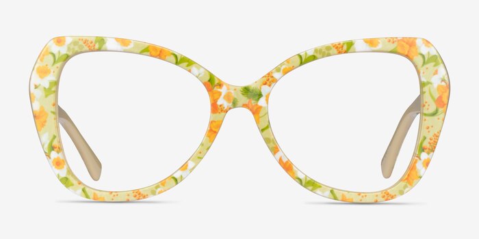 Superbloom Yellow Floral Acétate Montures de lunettes de vue d'EyeBuyDirect