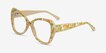 Superbloom Yellow Floral AcetateEyeglass Frames from EyeBuyDirect, Angle View