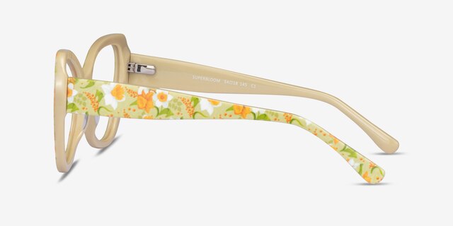 Superbloom Yellow Floral AcetateEyeglass Frames from EyeBuyDirect, Side View