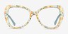 Superbloom Light Green Floral AcetateEyeglass Frames from EyeBuyDirect, Front View