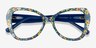 Superbloom Blue Floral AcetateEyeglass Frames from EyeBuyDirect, Closed View