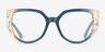 Dianthus Green Floral AcetateEyeglass Frames from EyeBuyDirect, Front View