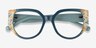Dianthus Green Floral AcetateEyeglass Frames from EyeBuyDirect, Closed View