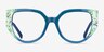 Dianthus Blue Floral AcetateEyeglass Frames from EyeBuyDirect, Front View