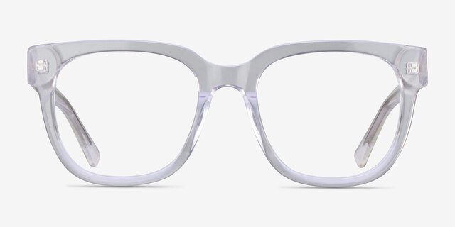 Snapdragon Clear Floral AcétateMontures de lunettes de vue d'EyeBuyDirect, Vue de Face
