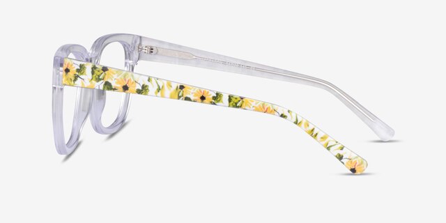 Snapdragon Clear Floral AcétateMontures de lunettes de vue d'EyeBuyDirect, Vue de Côté