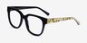 Snapdragon Black Floral AcetateEyeglass Frames from EyeBuyDirect, Angle View