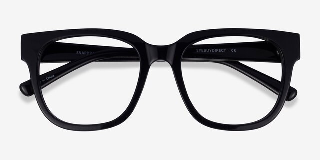 Snapdragon Black Floral AcetateEyeglass Frames from EyeBuyDirect, Closed View