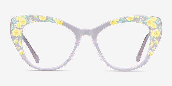 Thistle Clear Floral Acetate Eyeglass Frames