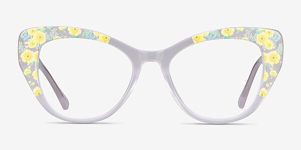 Thistle Clear Floral Acetate Eyeglass Frames