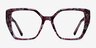 Tulipa Red Floral AcétateMontures de lunettes de vue d'EyeBuyDirect, Vue de Face