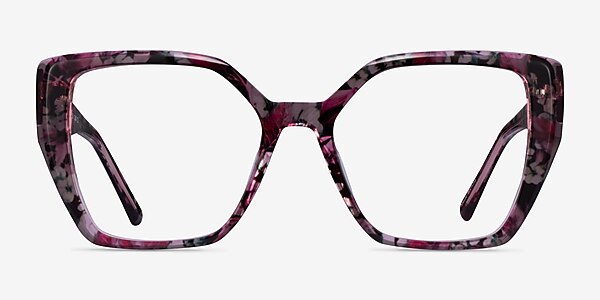 Tulipa Red Floral Acetate Eyeglass Frames